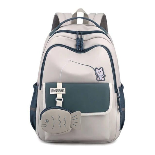 Cute backpack with a kawaii cat design